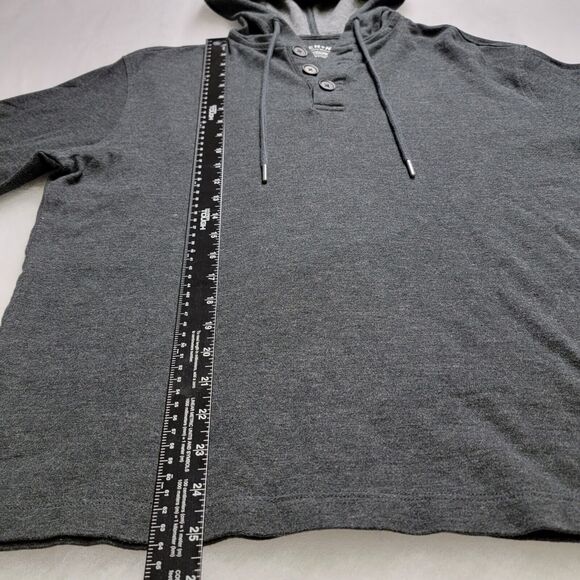 Mizzen Main Performance Stretch Henley Moisture Wicking M Lg Sleeve Hoodie Mens - Picture 16 of 16